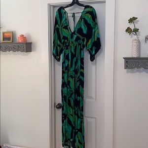 Tropical maxi dress never worn